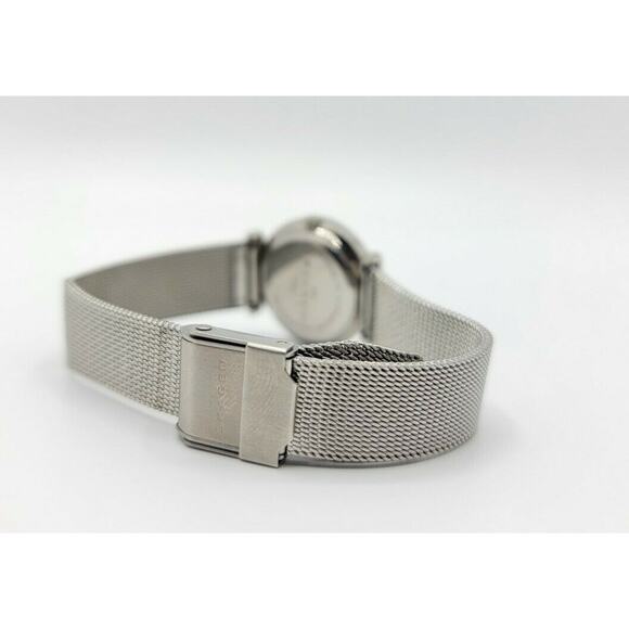 Ladies Skagen Steel 107SSSD Crystal Accents SS Mesh Quartz Watch New Battery - Picture 8 of 10